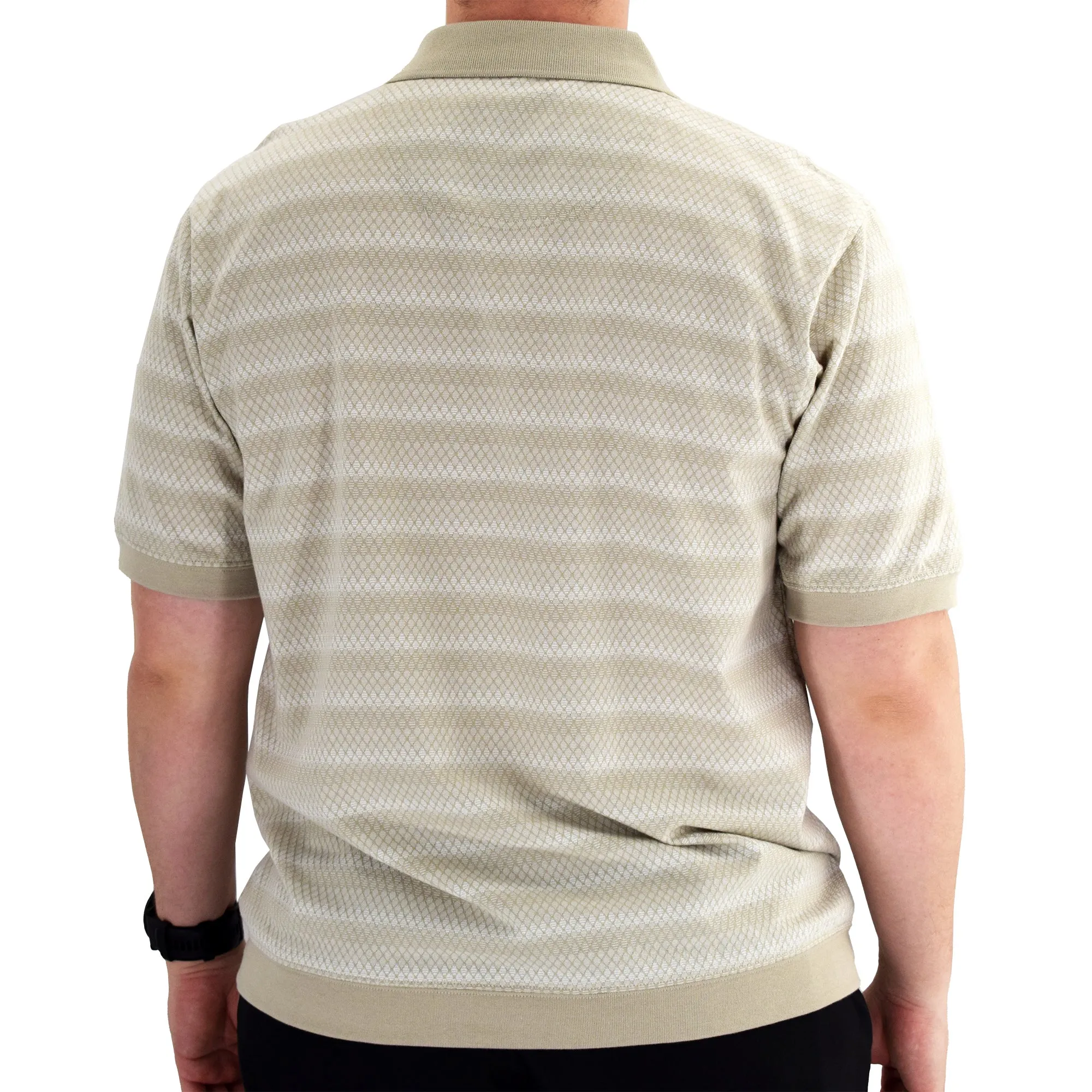 Classics by Palmland Short Sleeve Polo Shirt Taupe - Big and Tall - 6191-420BT