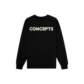 Concepts Jubilee Felt Crewneck (Black)