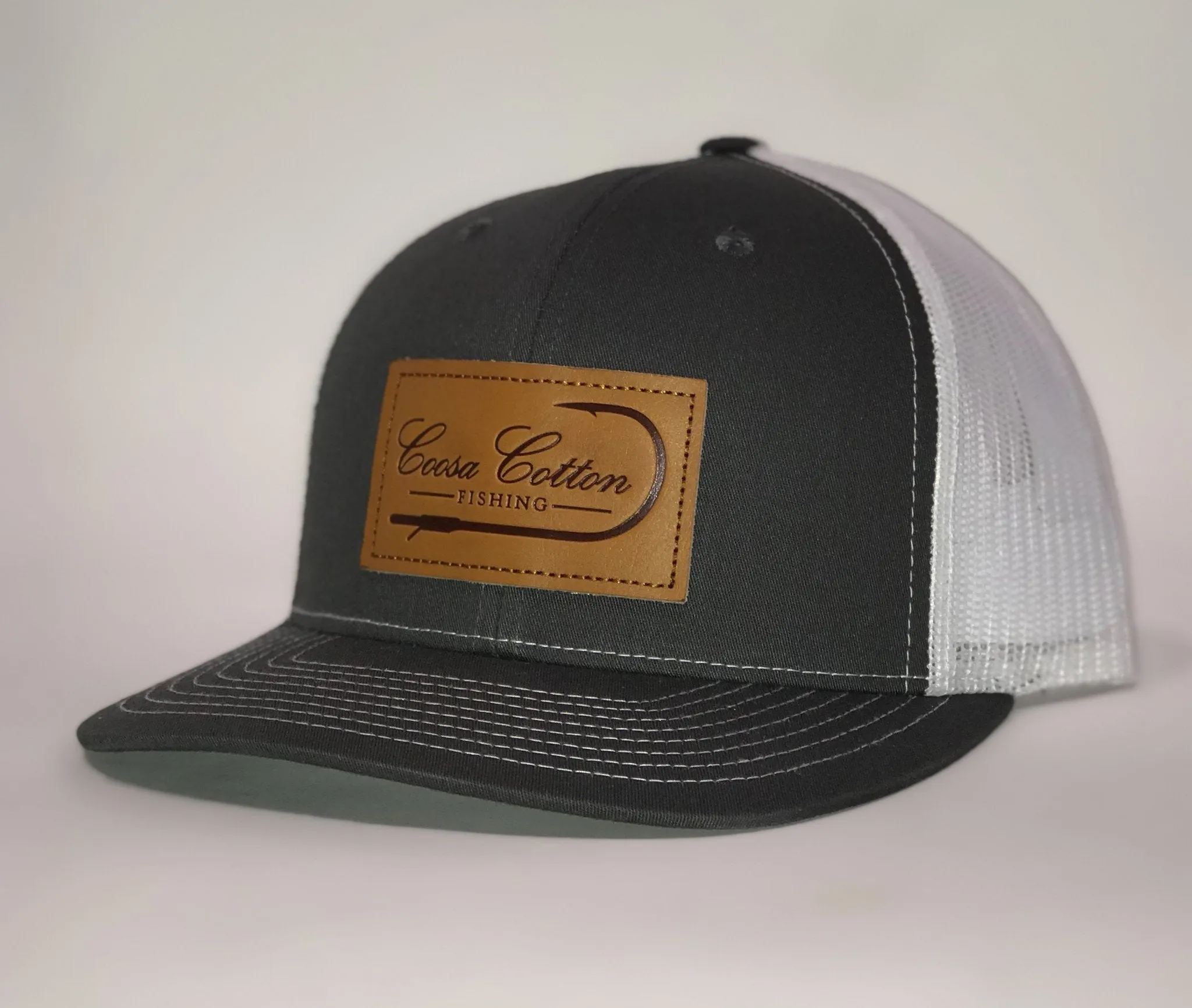 Coosa Cotton Leather Patch Trucker Hat