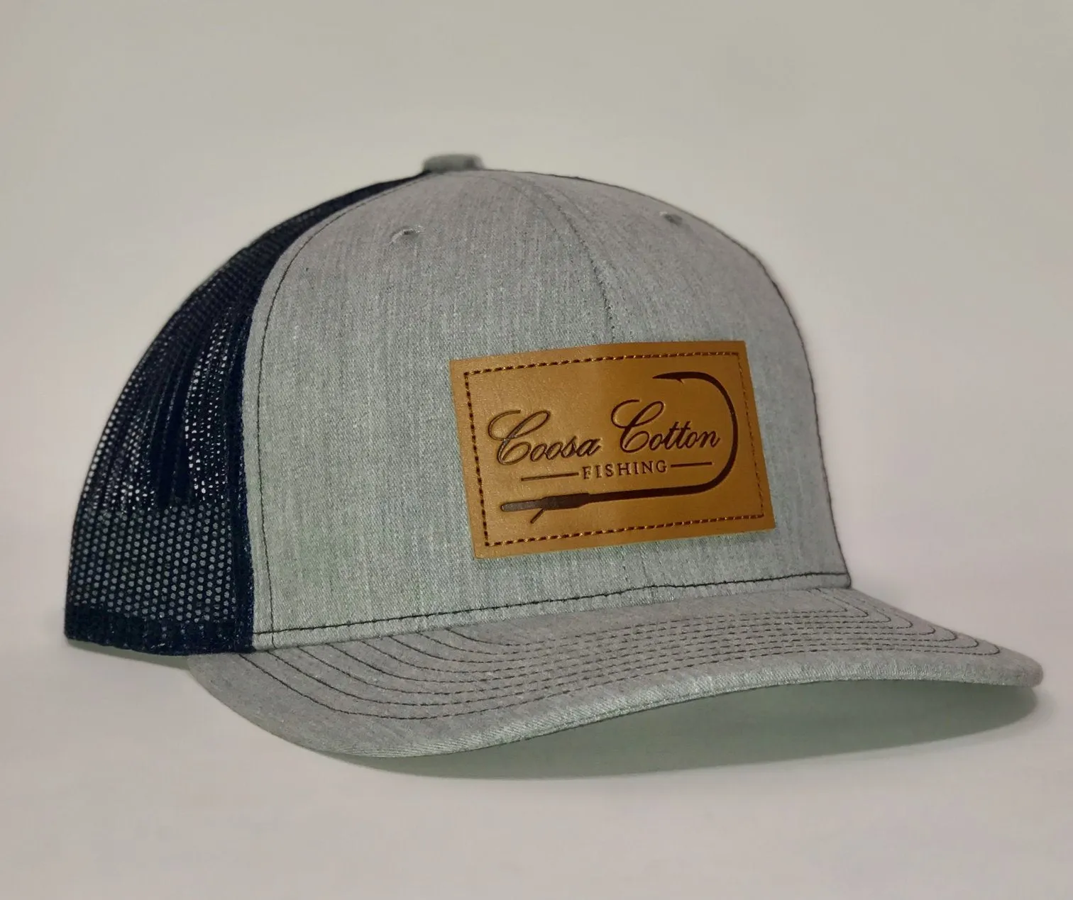 Coosa Cotton Leather Patch Trucker Hat