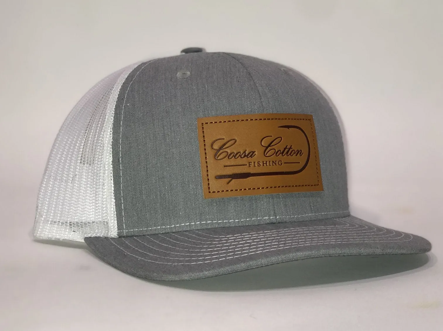 Coosa Cotton Leather Patch Trucker Hat