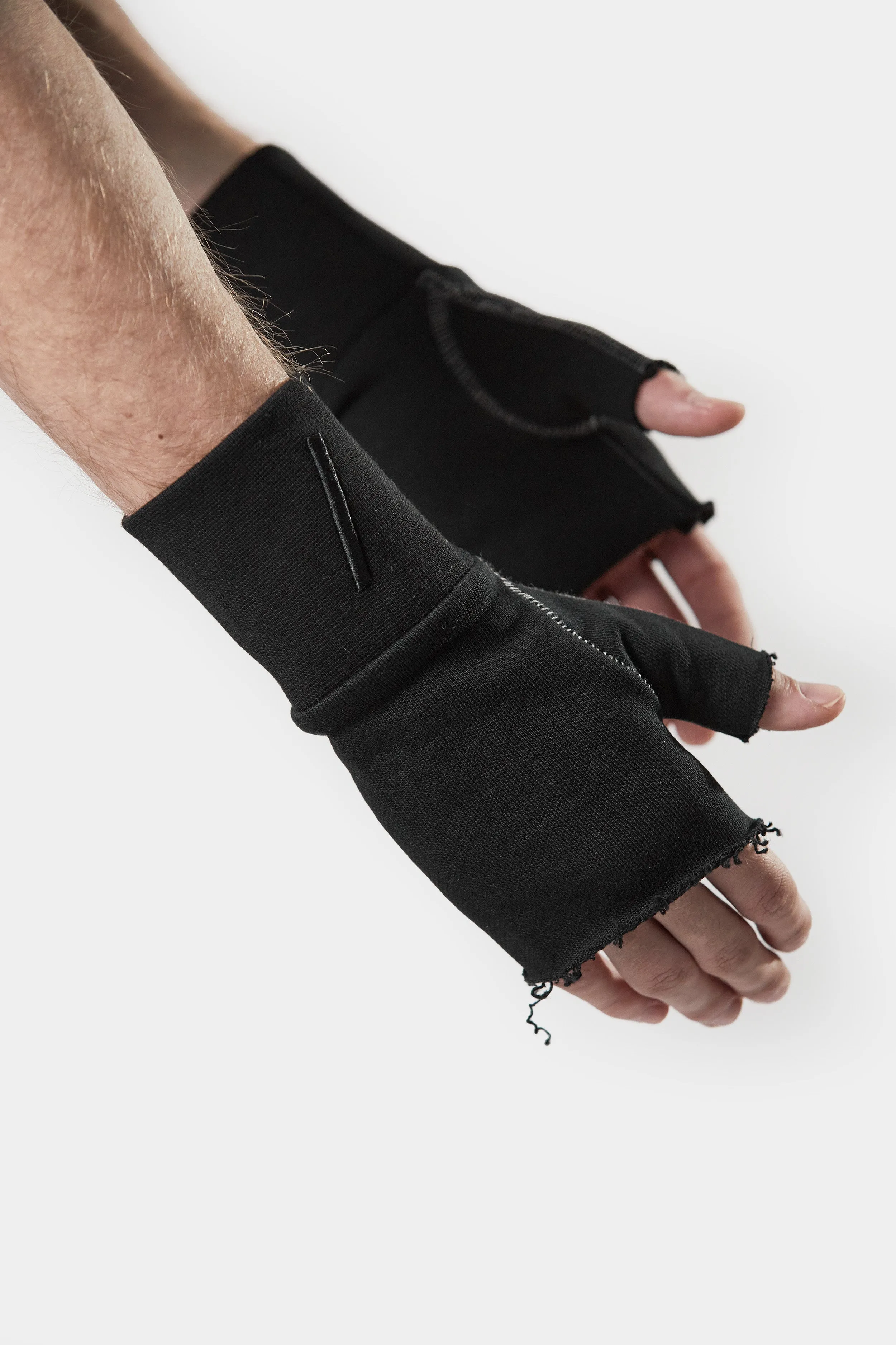 Cotton half finger gloves