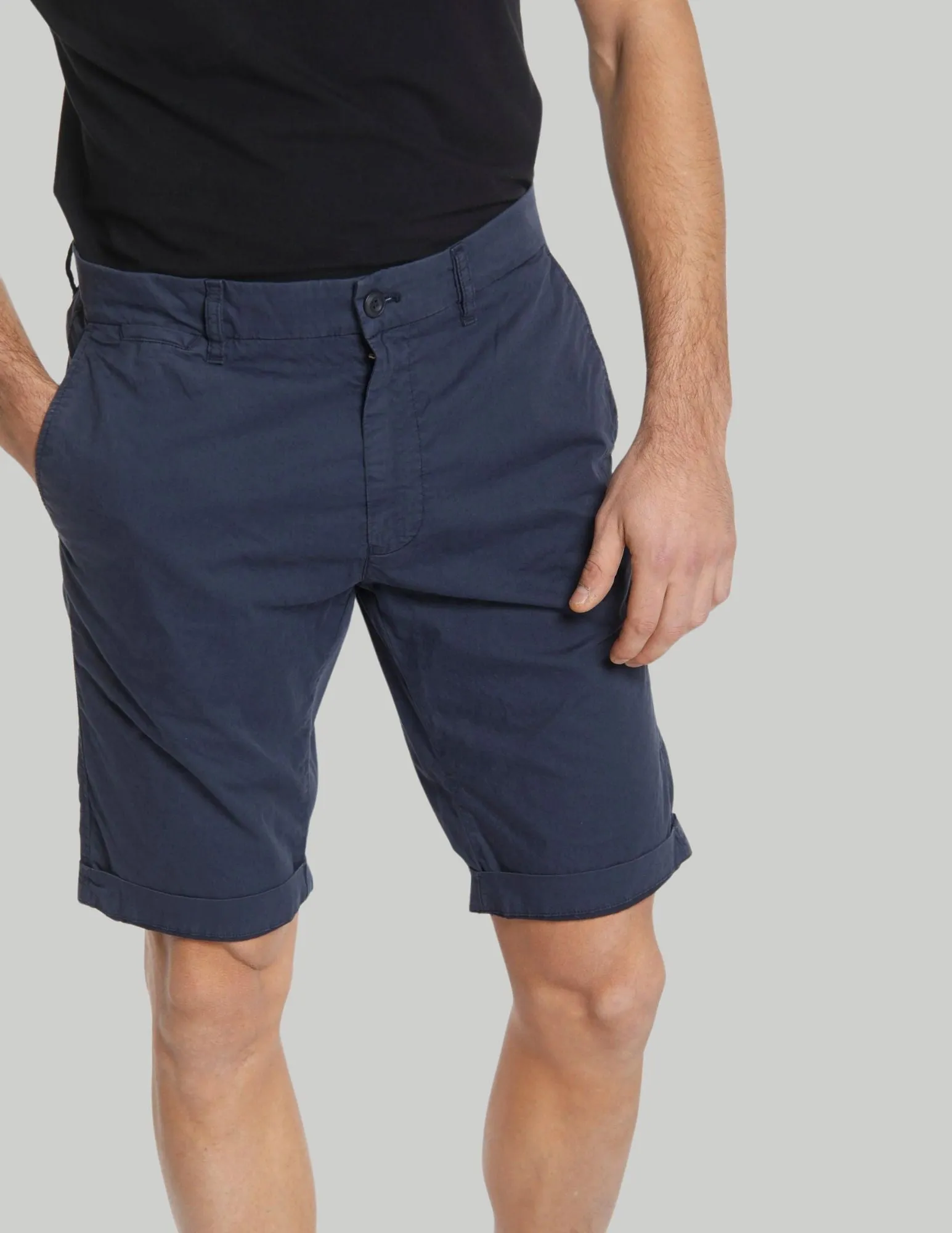 Cotton Stretch Short | Navy