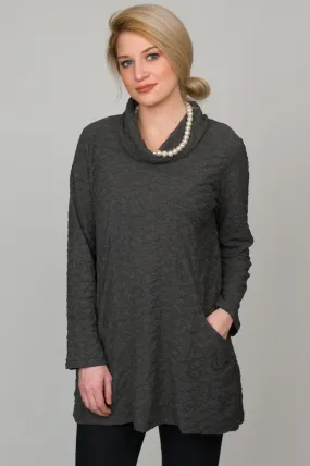 Cowl Neck Dark Grey Tunic