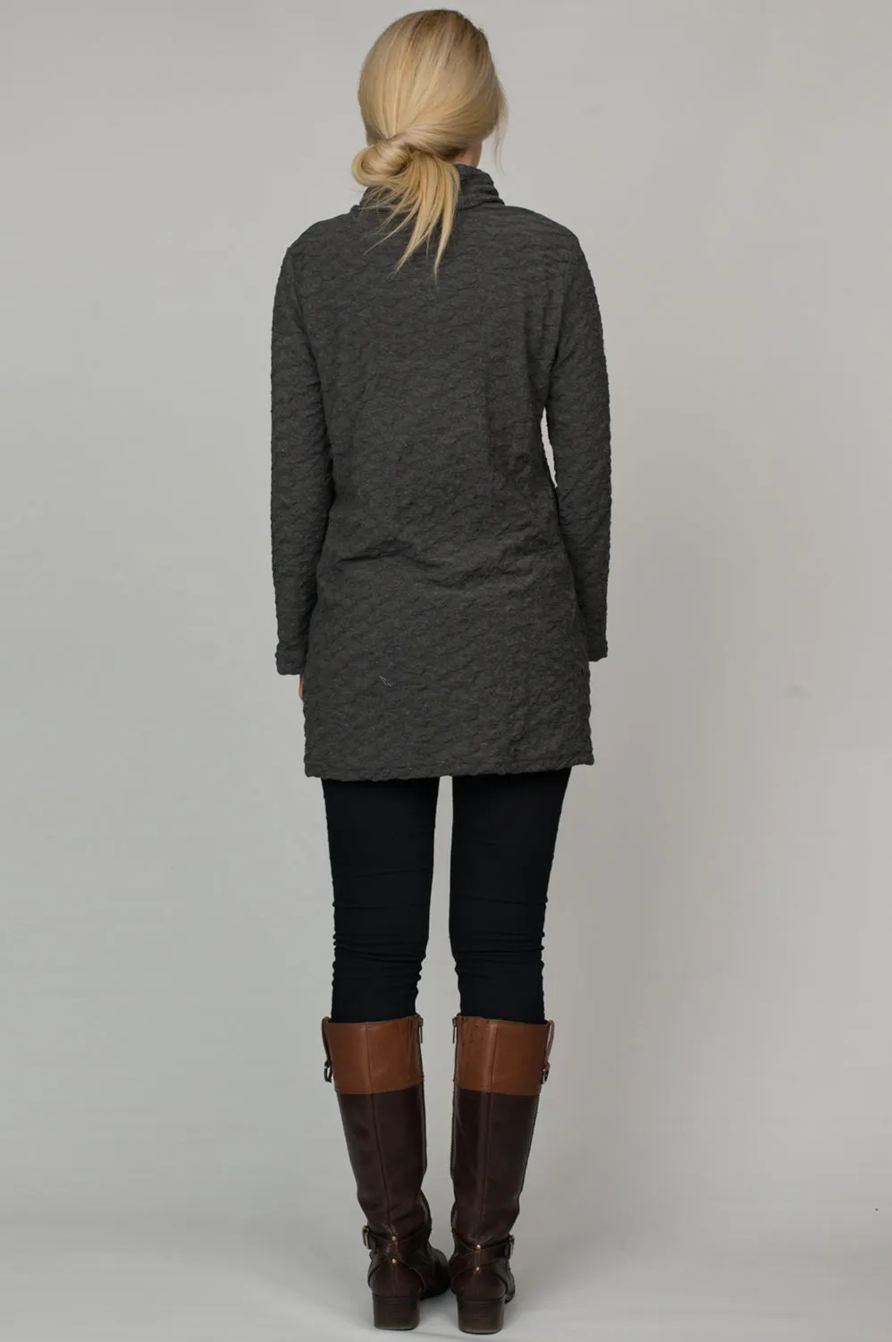 Cowl Neck Dark Grey Tunic