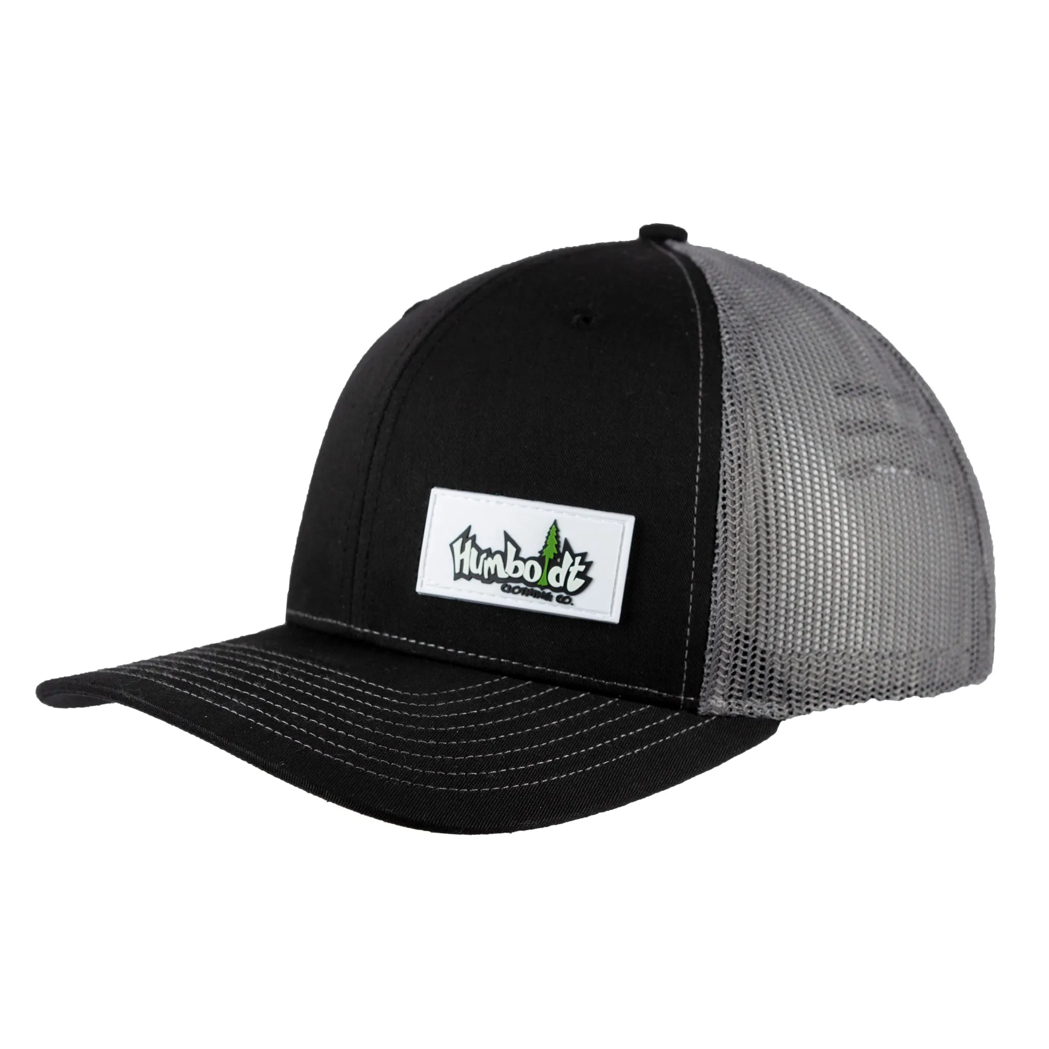 Curved Bill PVC Label Richardson 112 Snap Hat Black/Charcoal