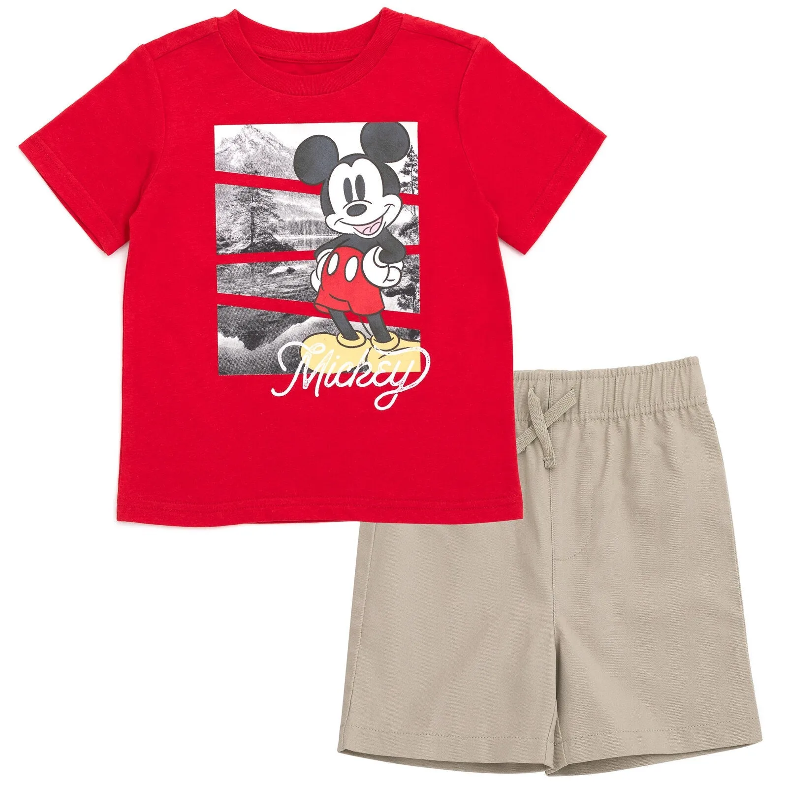 Disney Mickey Mouse Cosplay T-Shirt and Shorts Outfit Set