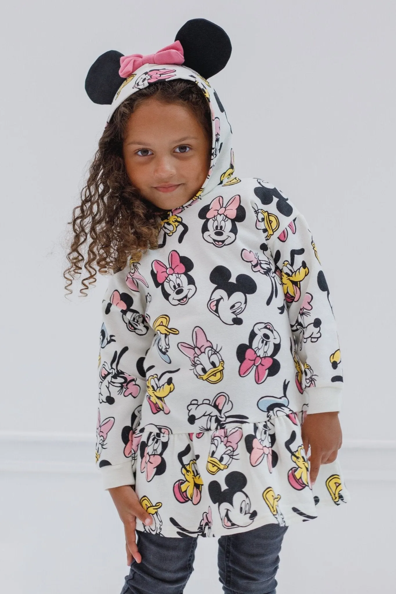 Disney Mickey Mouse Goofy Donald Duck Daisy Fleece Dress