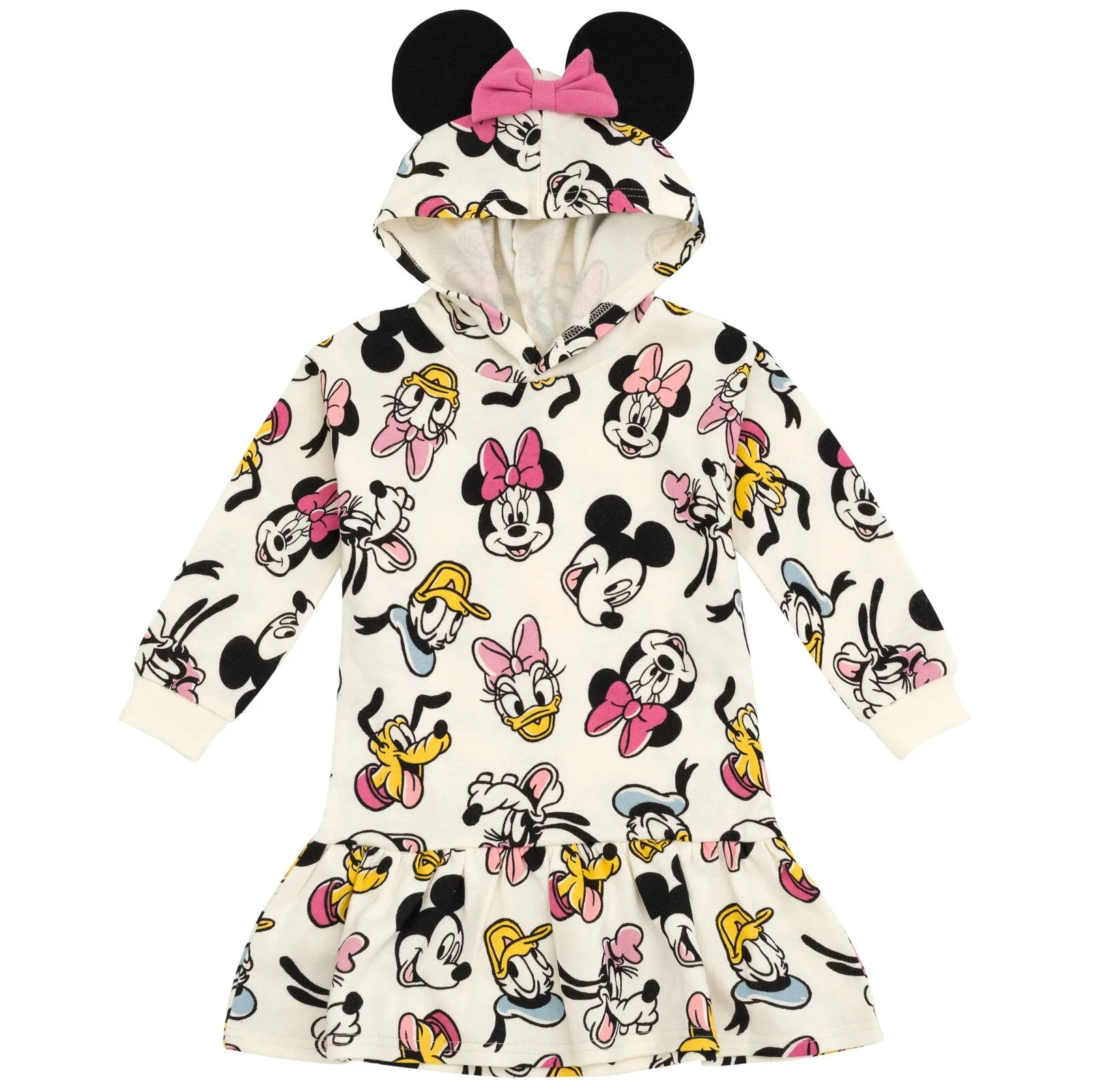 Disney Mickey Mouse Goofy Donald Duck Daisy Fleece Dress