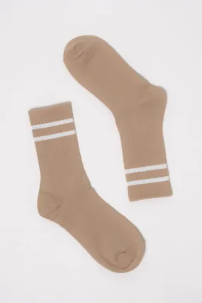 Double Stripe Crew Socks