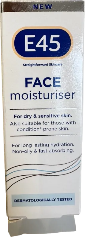 e45 Face Moisturiser For Dry & Sensitive Skin 50ml