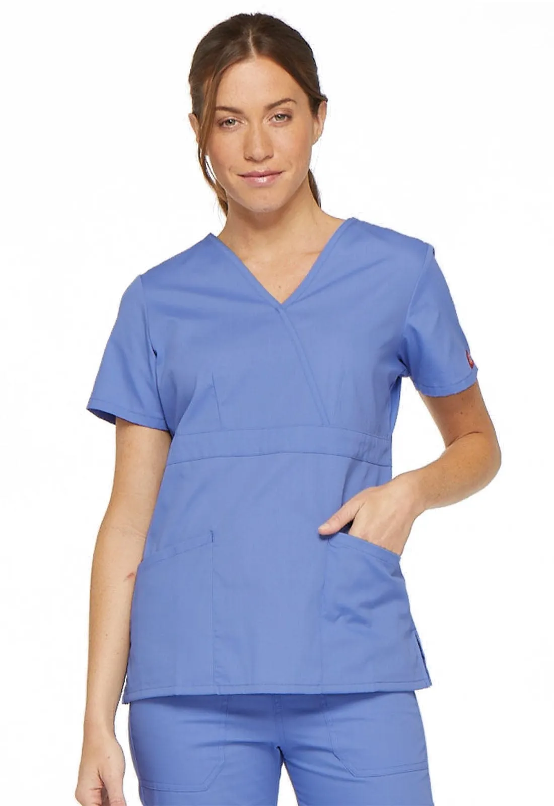 EDS Signature Dickies  Mock Wrap Scrub Top 86806