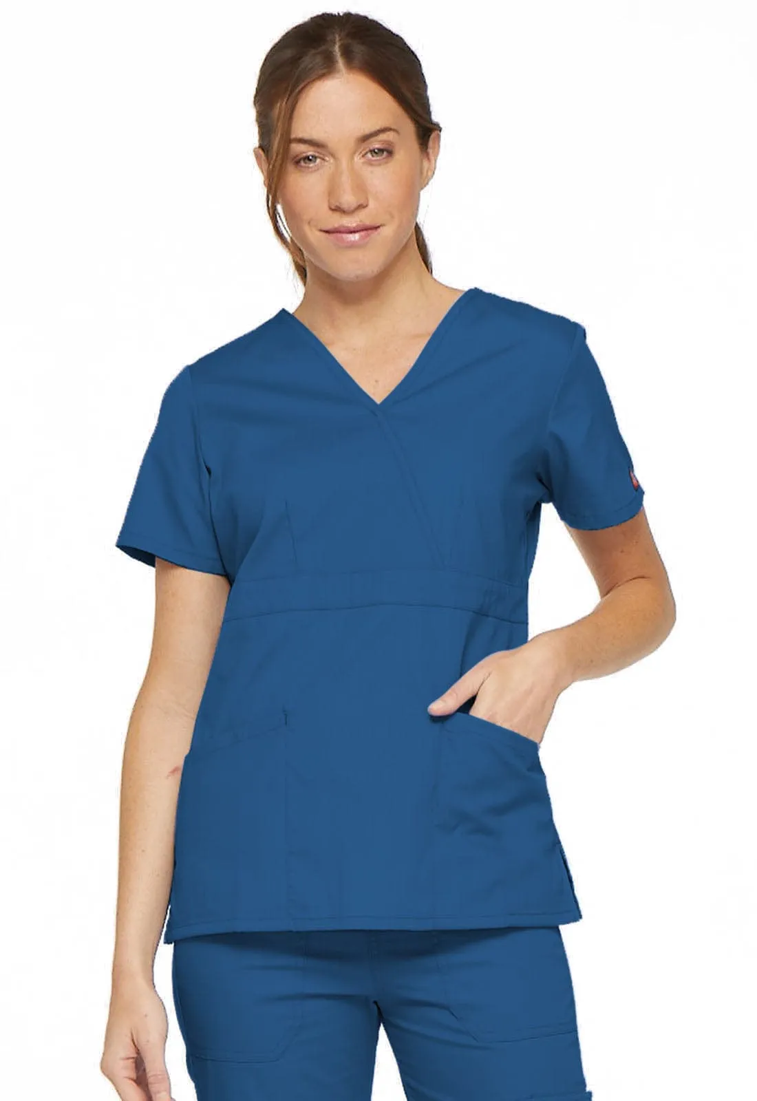 EDS Signature Dickies  Mock Wrap Scrub Top 86806