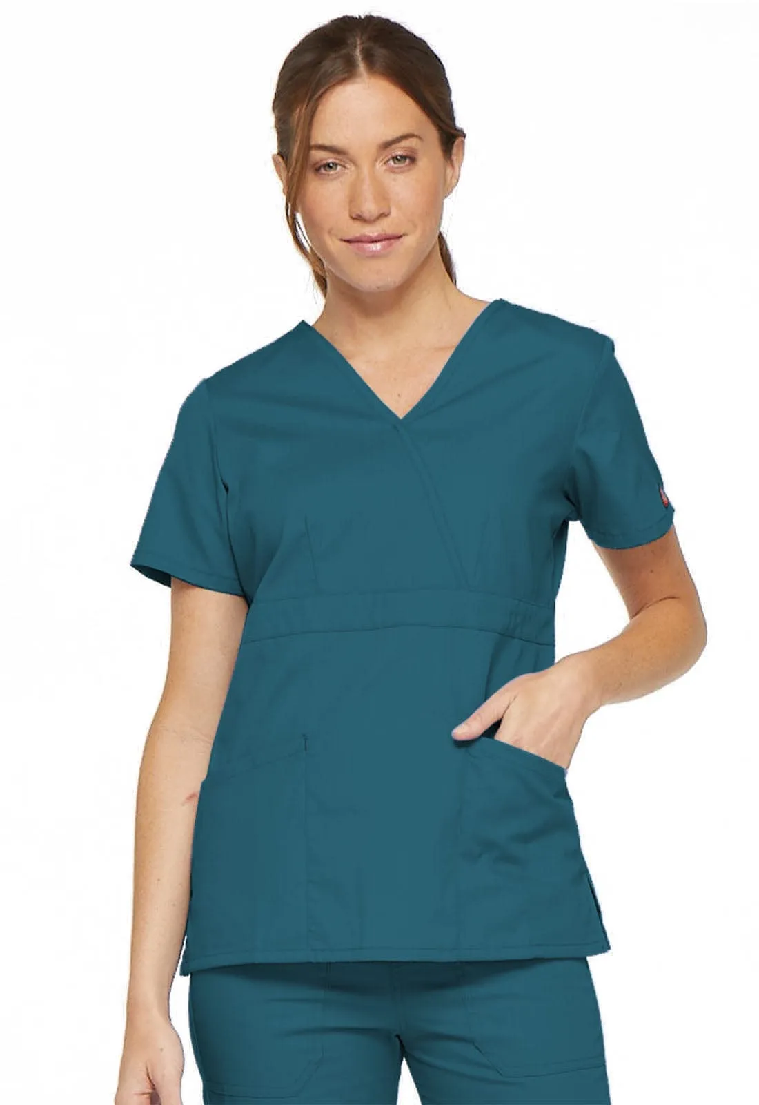 EDS Signature Dickies  Mock Wrap Scrub Top 86806