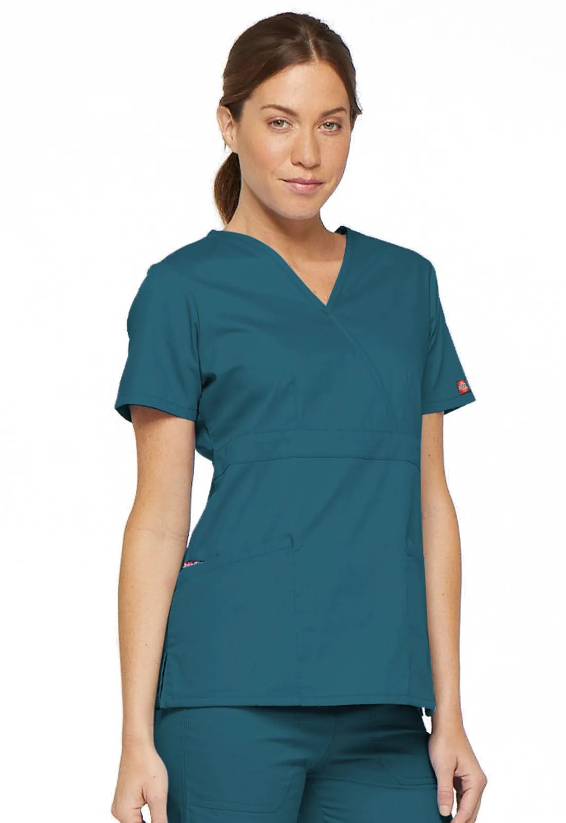 EDS Signature Dickies  Mock Wrap Scrub Top 86806