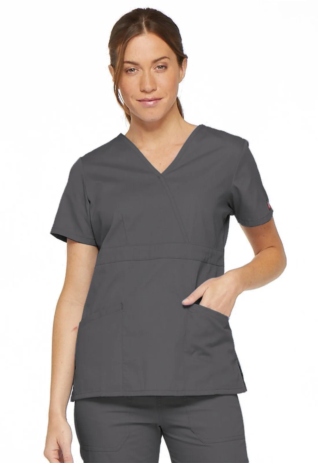 EDS Signature Dickies  Mock Wrap Scrub Top 86806