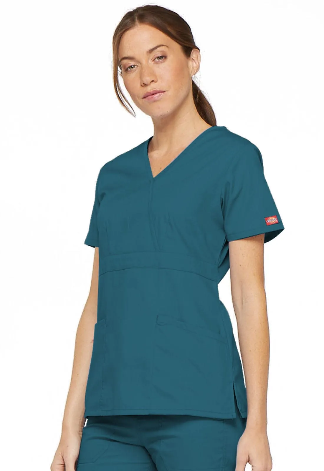 EDS Signature Dickies  Mock Wrap Scrub Top 86806