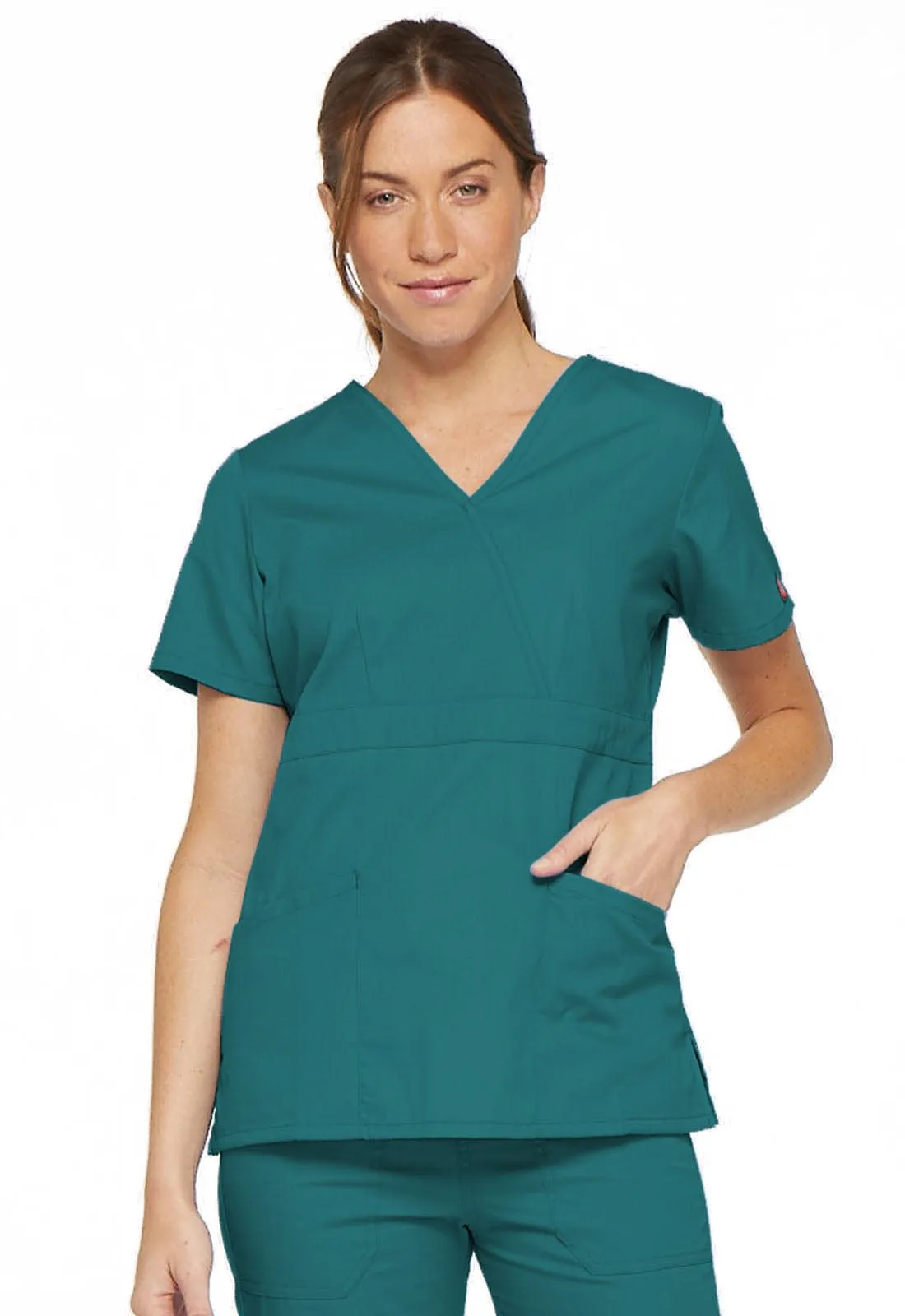 EDS Signature Dickies  Mock Wrap Scrub Top 86806