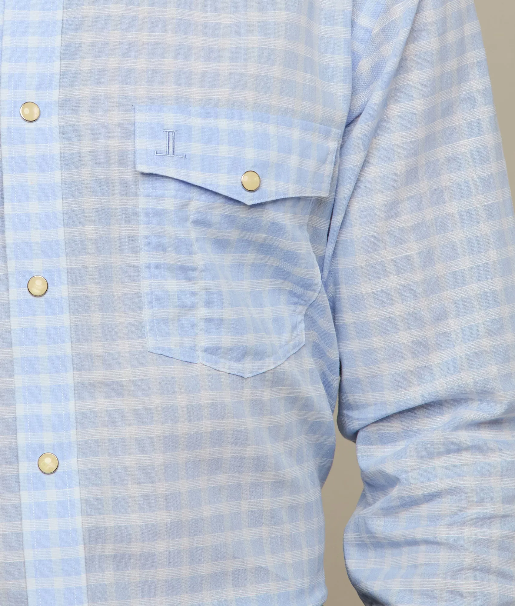 El Paso Plaids :: Powder Blue Top Weave Check