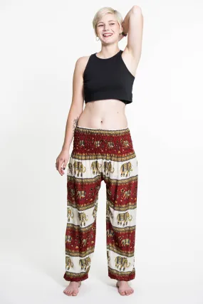 Elephant Bliss Women's Elephant Pants in Red