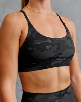 Elixir Sports Bra - Black Camo