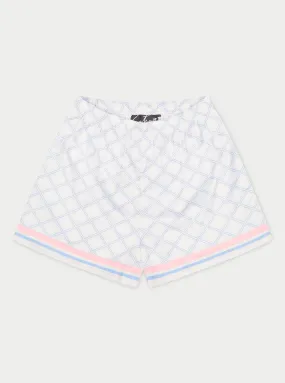 EMBLEM PRINT SHORTS - BLUE