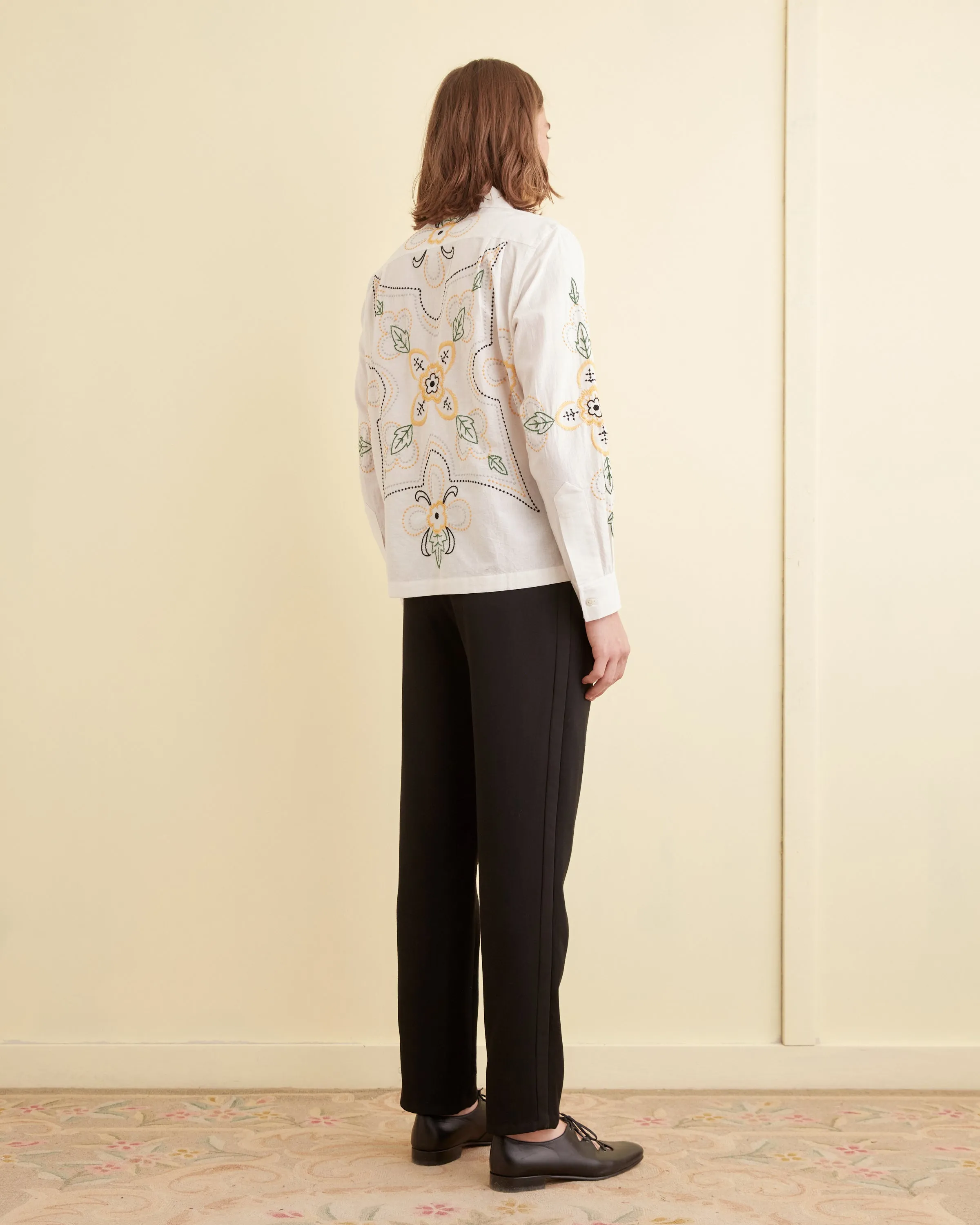 Embroidered Buttercup Long Sleeve Shirt