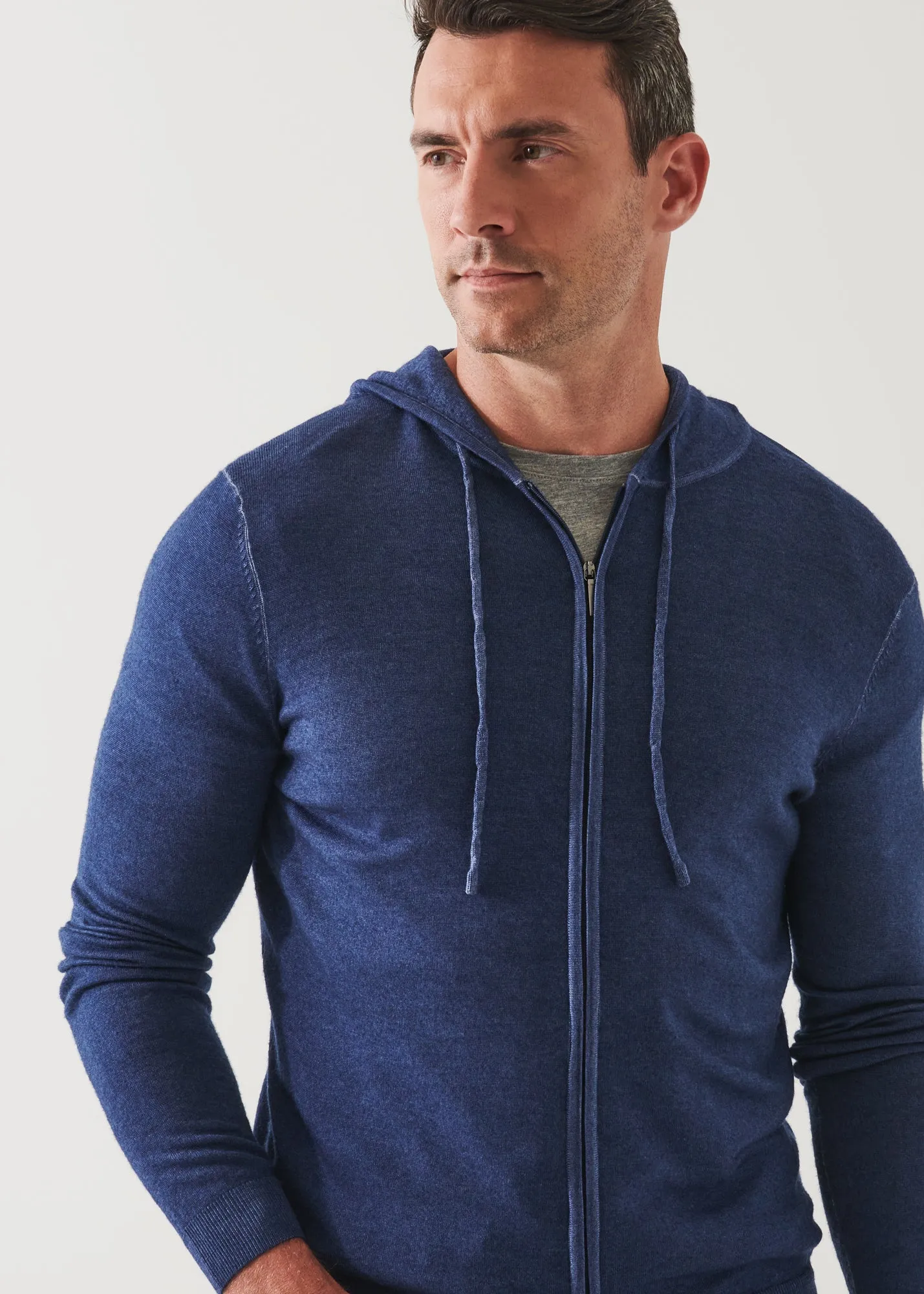 EXTRA-FINE MERINO VINTAGE WASH FULL ZIP HOODIE