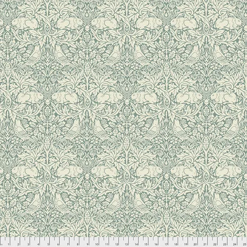 Fabric Brer Rabbit, from Standen Collection, Original Morris & Co for Free Spirit,  PWWM026.TEAL