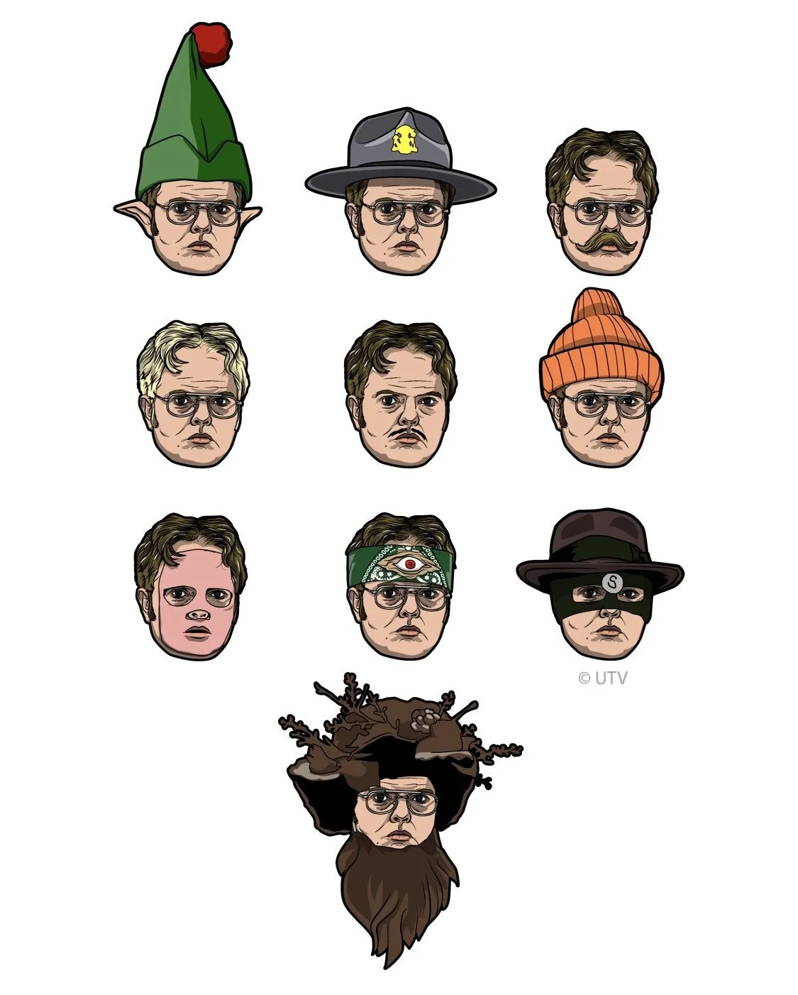 Faces of Dwight T-Shirt