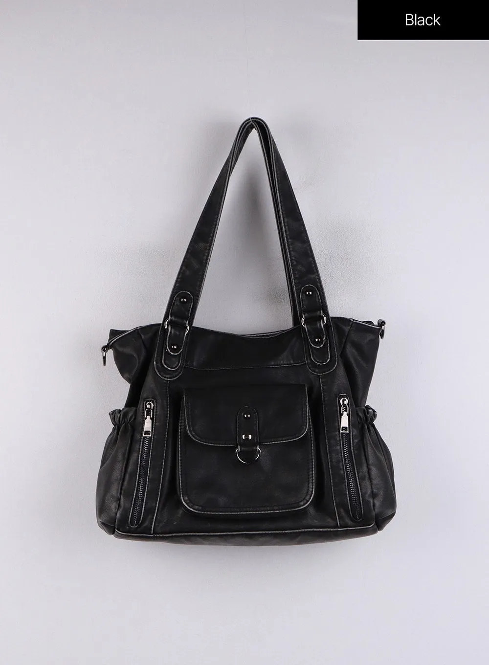 Faux Leather Tote Bag CJ419