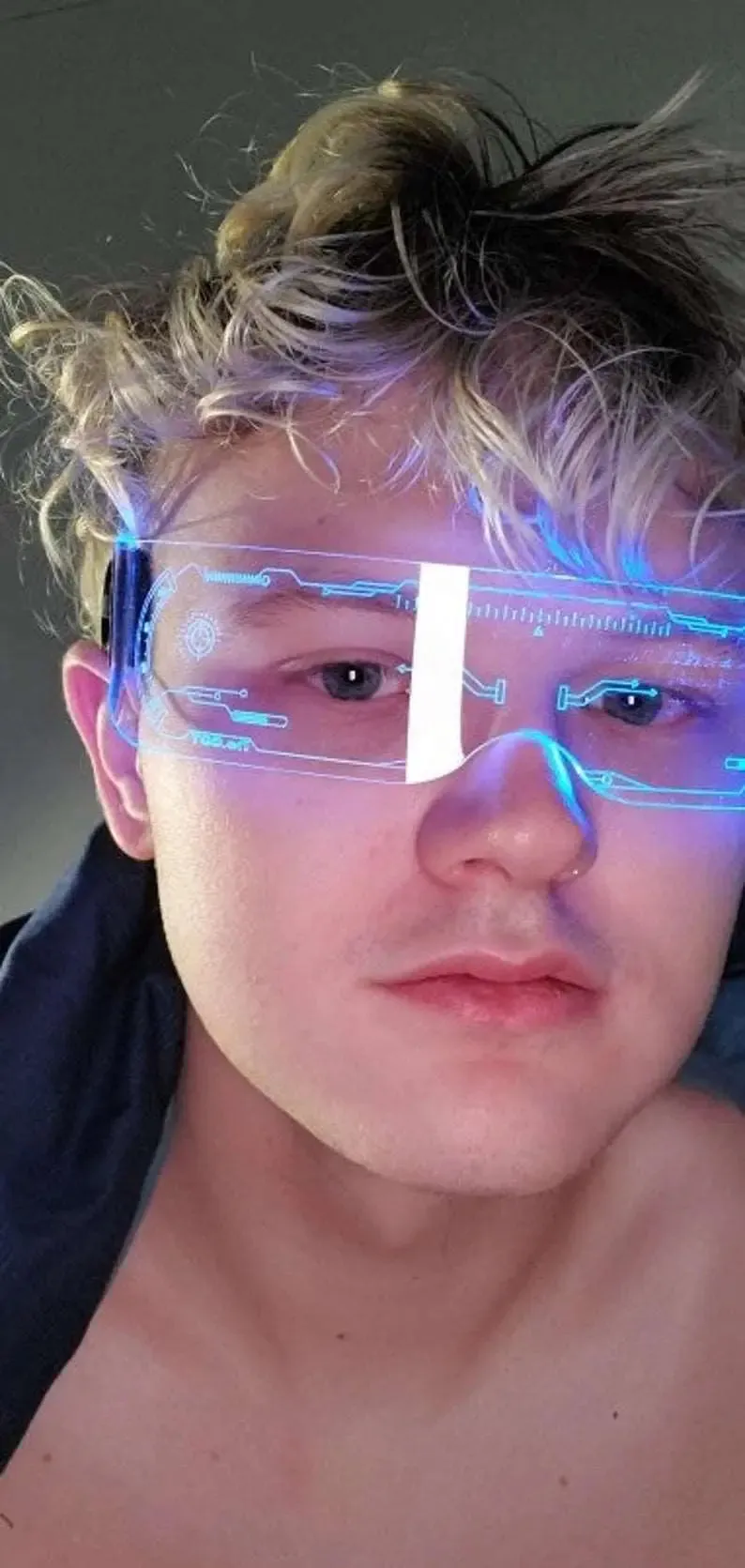 Futuristic Cyberpunk LED Visor Glasses (7 Color Change)