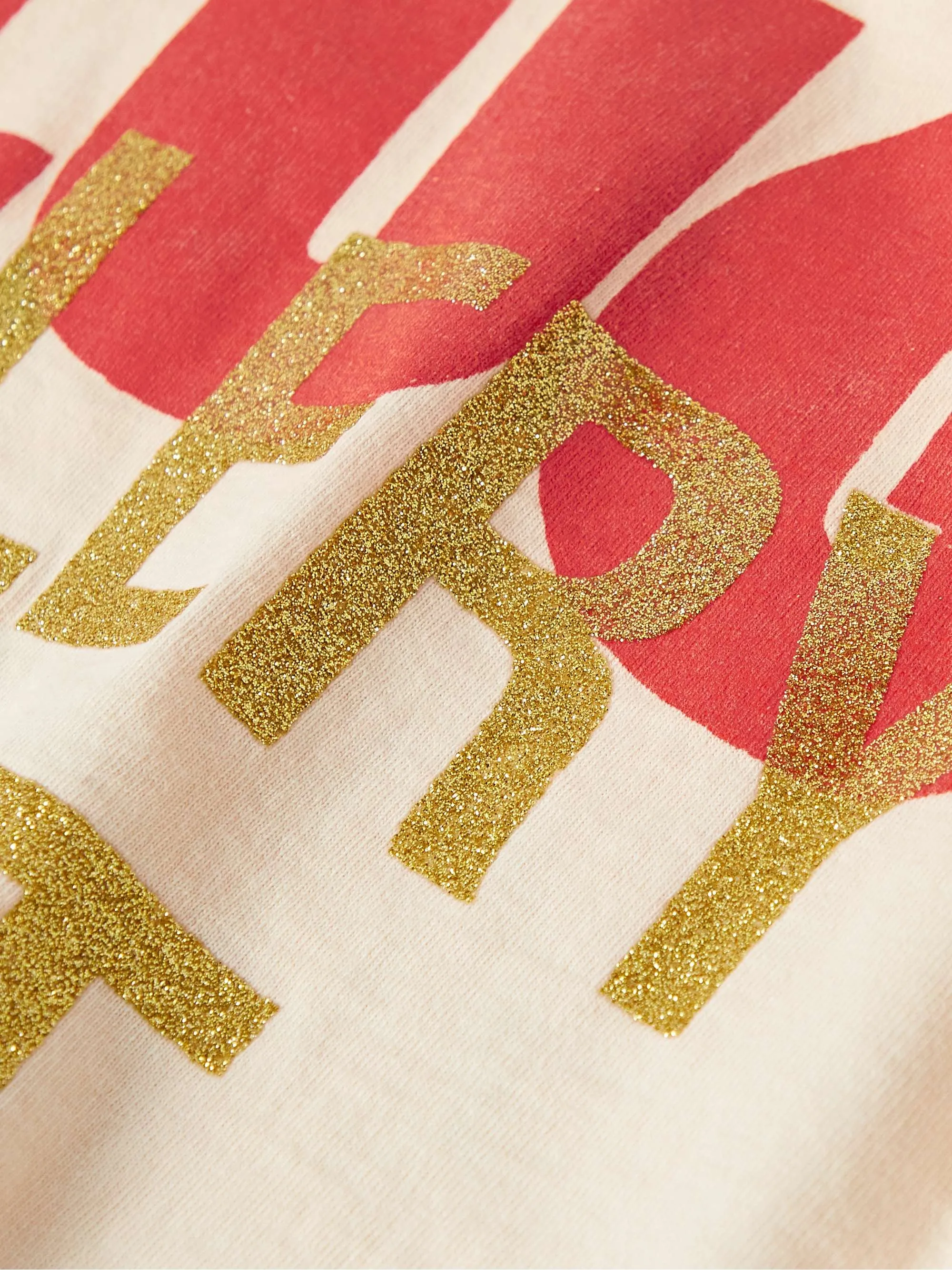 GALLERY DEPT. Distressed Logo-Print Glittered Cotton-Jersey T-Shirt