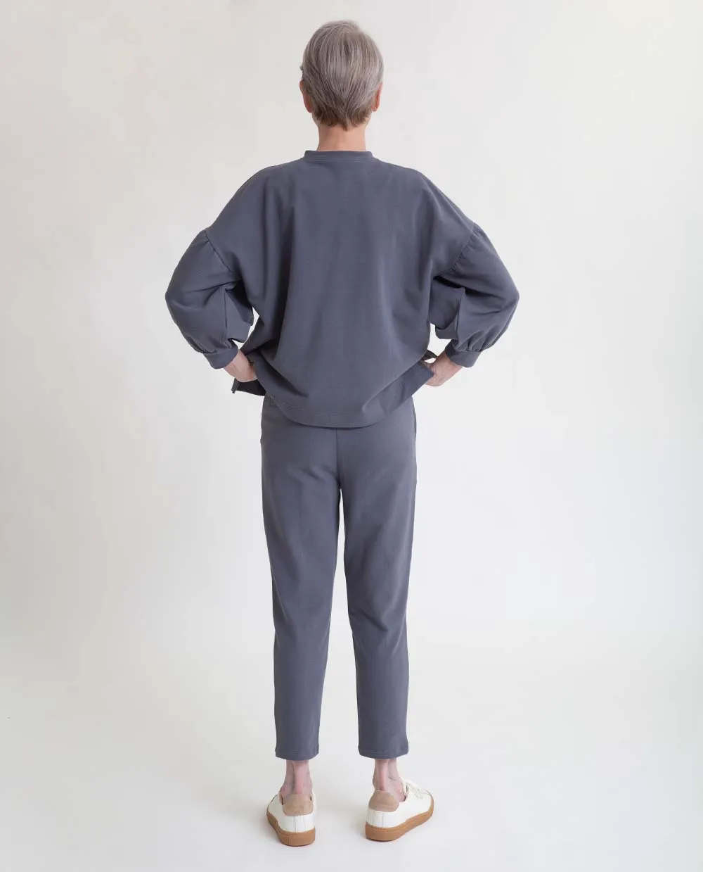 George Organic Cotton Trousers In Pewter