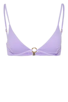 Greece Lavender Triangle Bikini Top