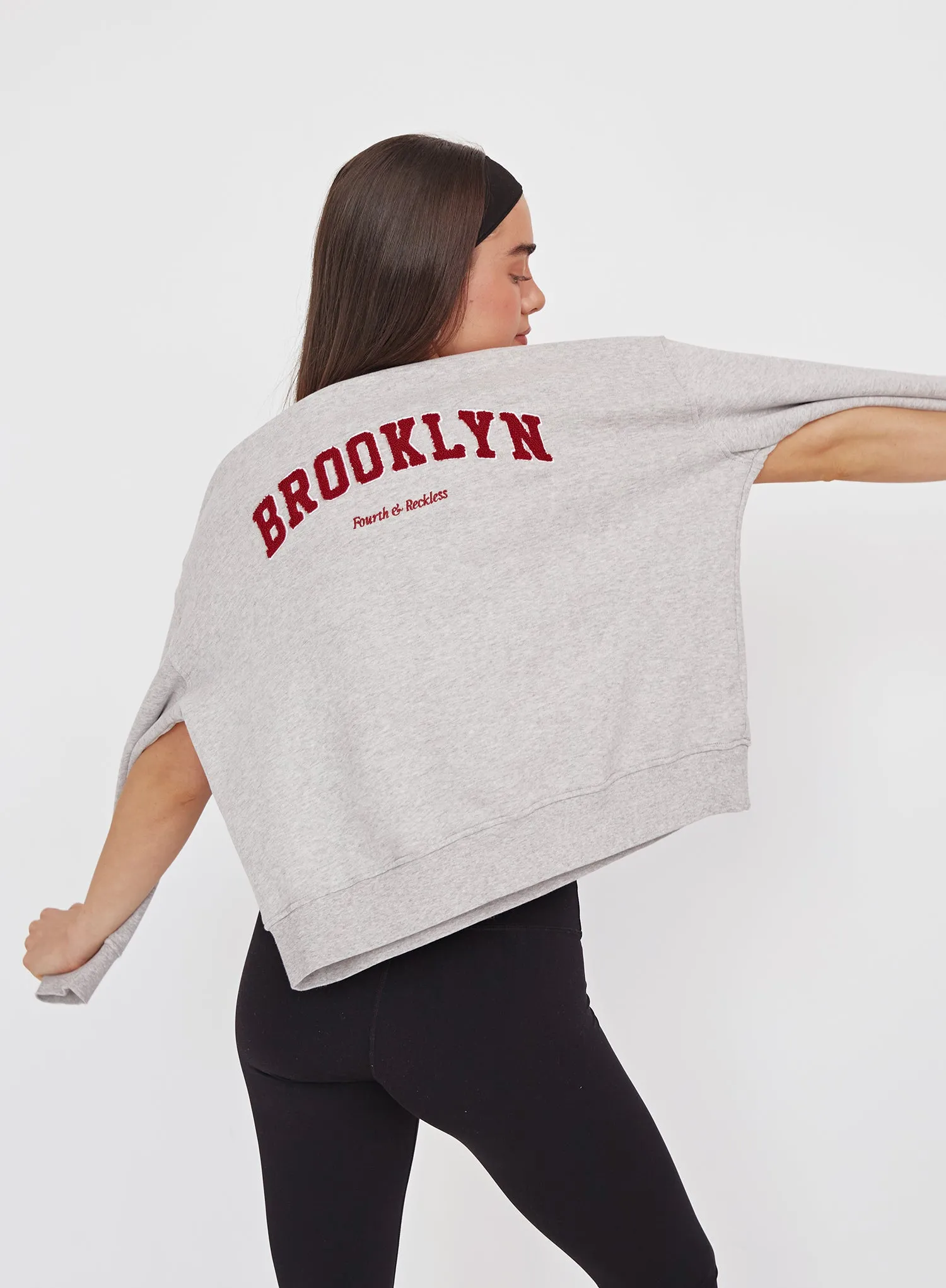 Grey Marl Brooklyn Hoodie- Brooklyn