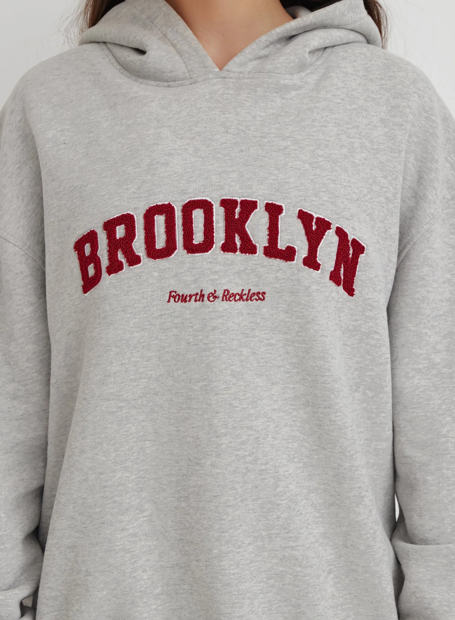 Grey Marl Brooklyn Hoodie- Brooklyn