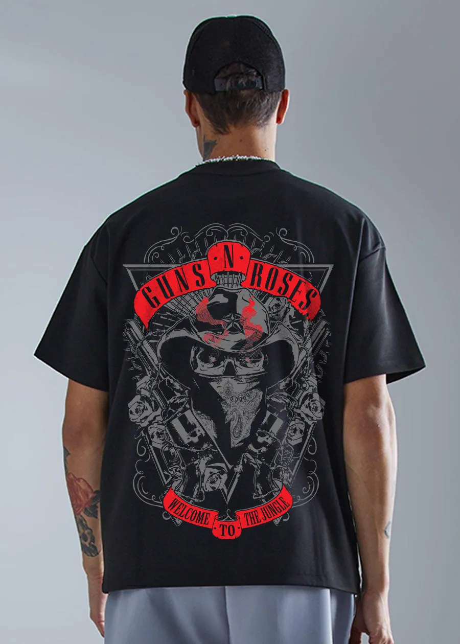 Gunslinger Men Oversized Printed T-shirt