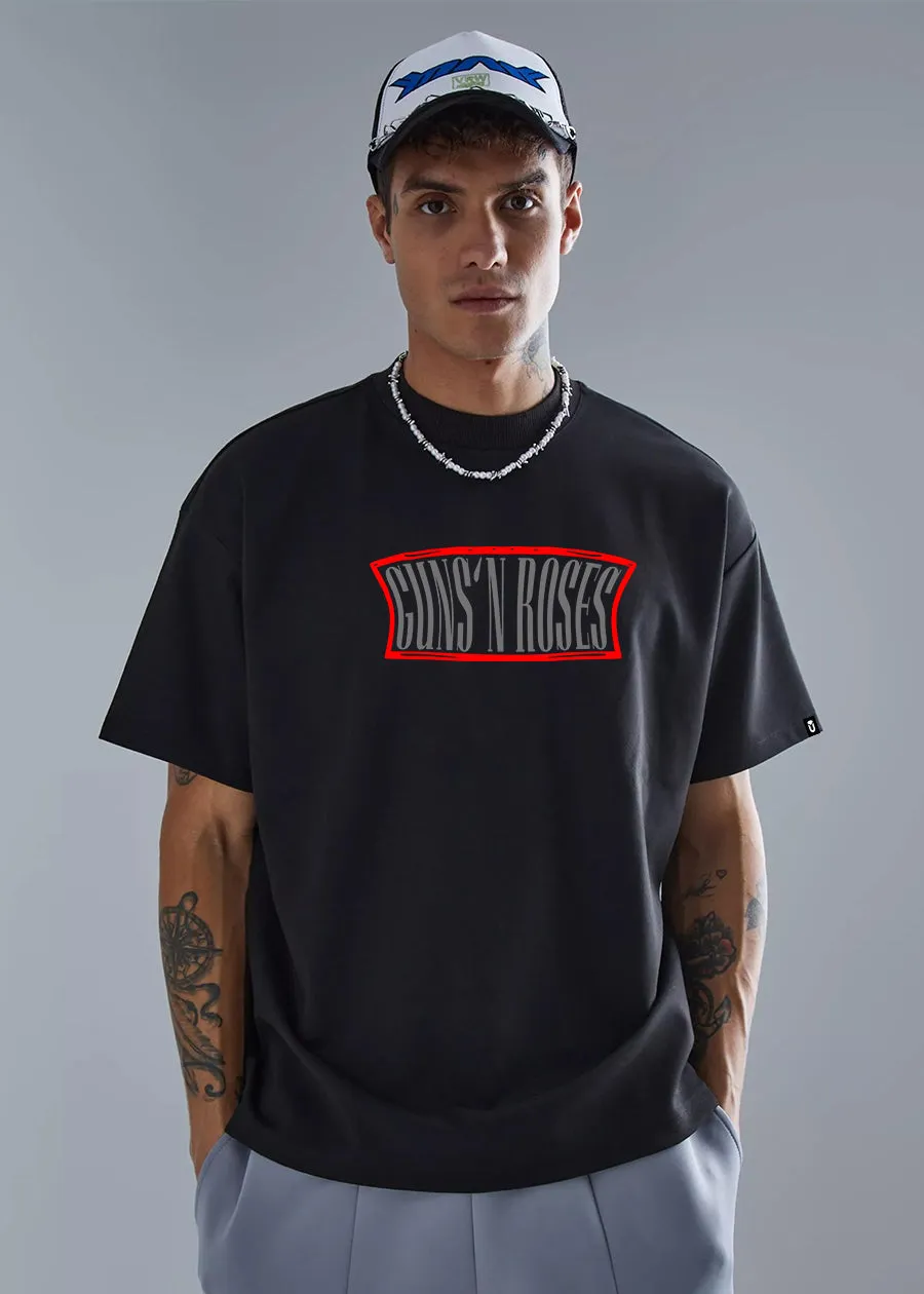 Gunslinger Men Oversized Printed T-shirt