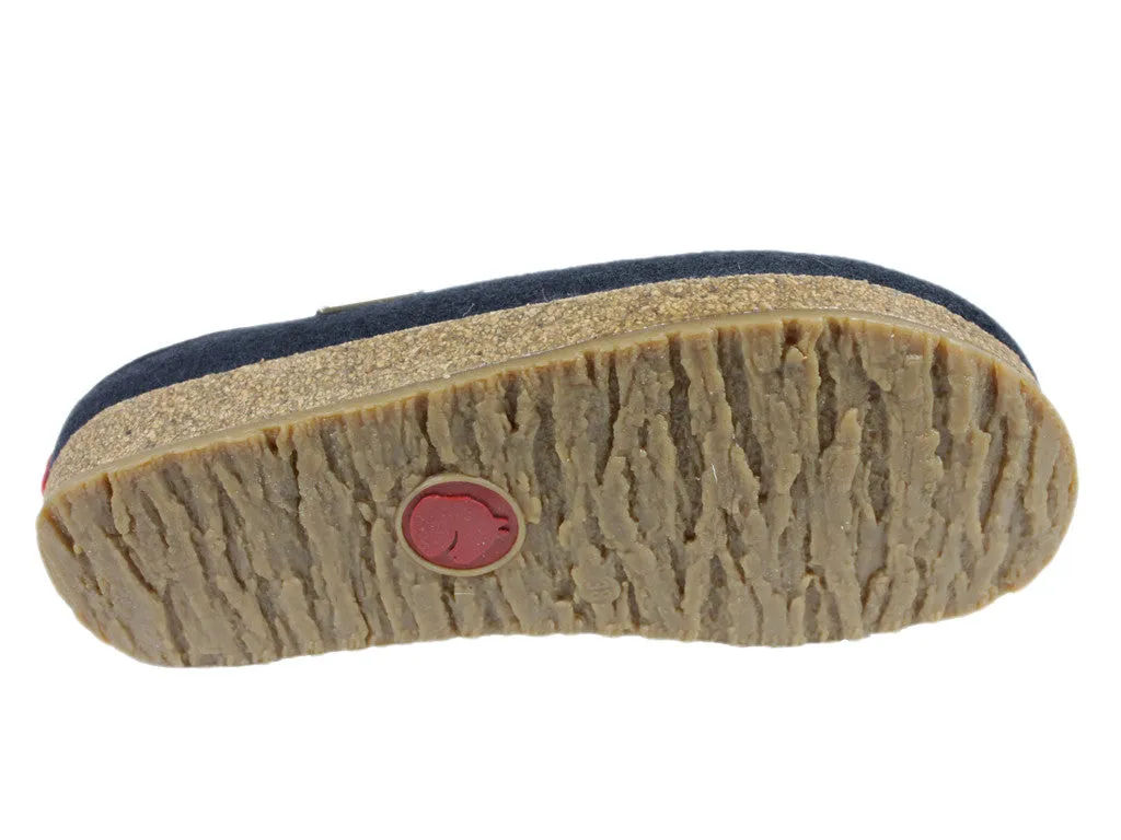 Haflinger Clogs Grizzly Sweetheart Navy