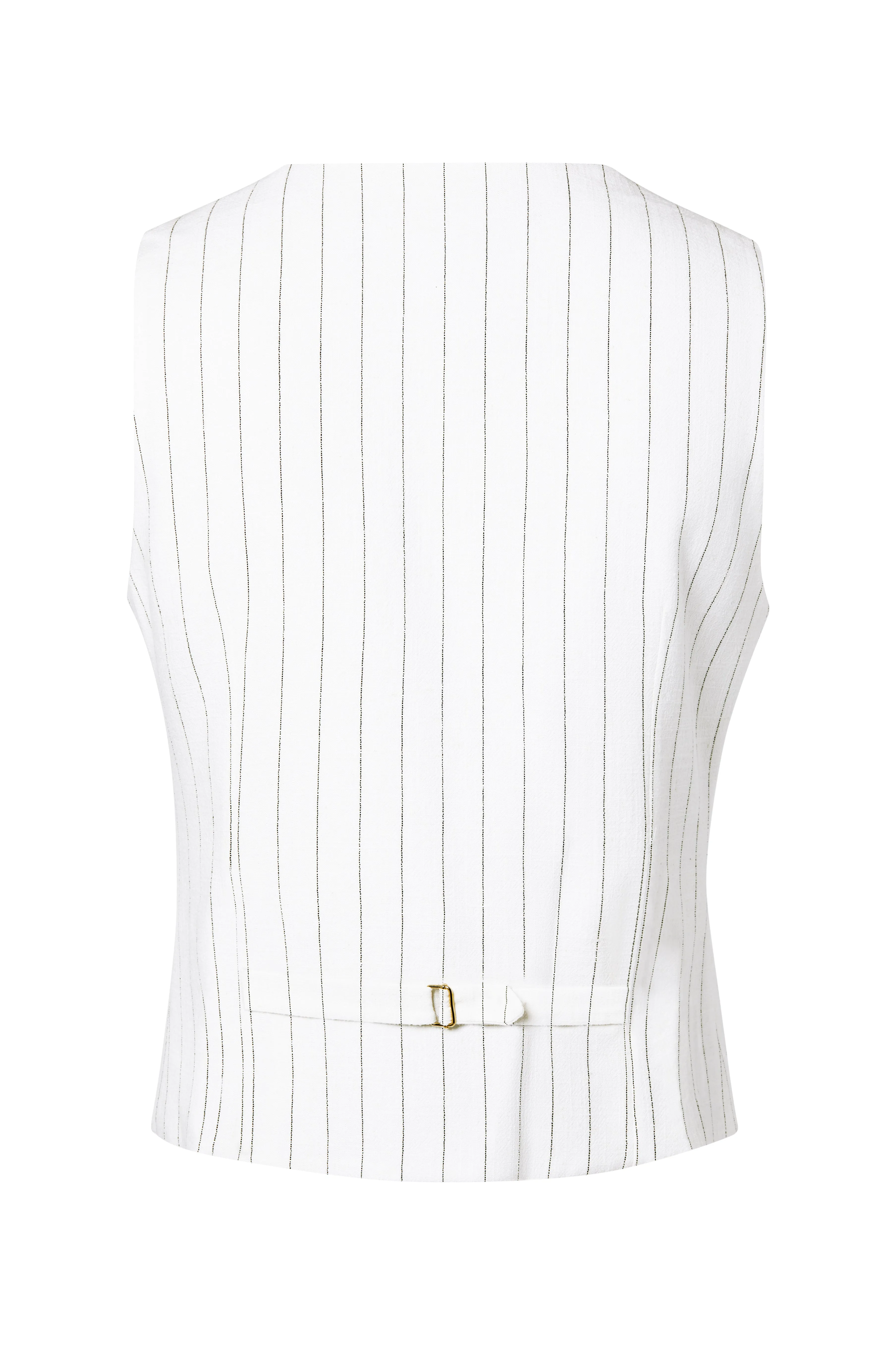 Hampton Waistcoat (Oyster Linen Pinstripe)