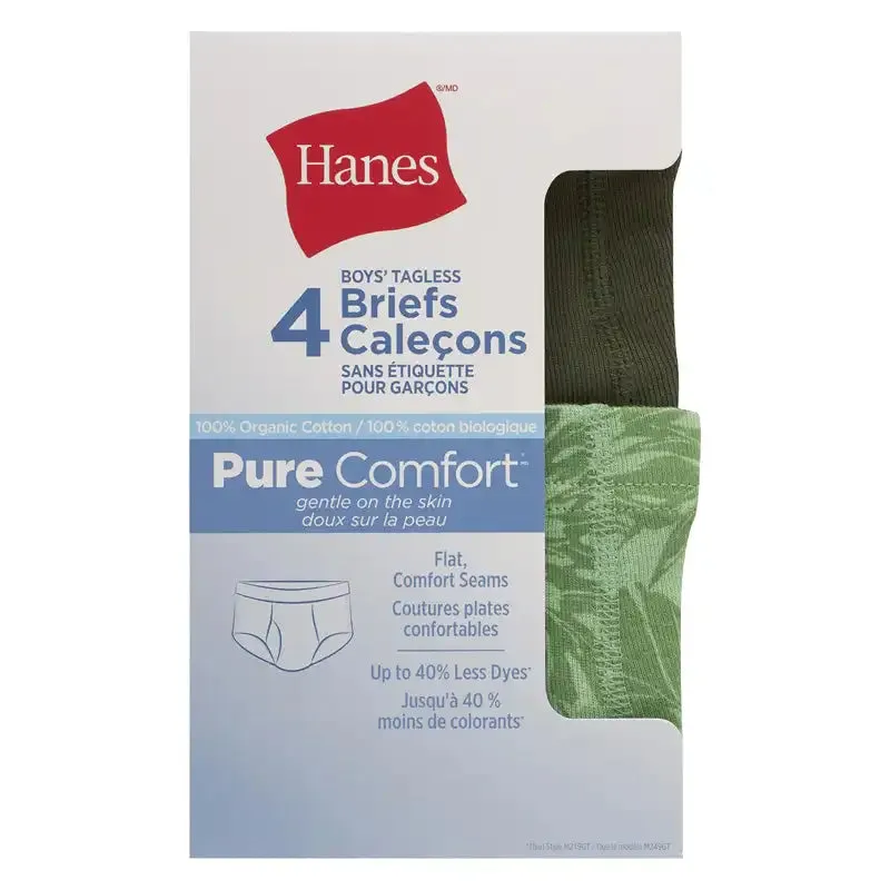 Hanes Boys 4 pack Pure Comfort Briefs