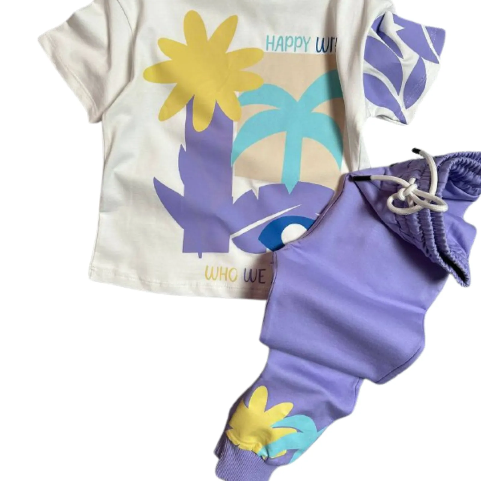 Happy Summer Girls Joggers Set