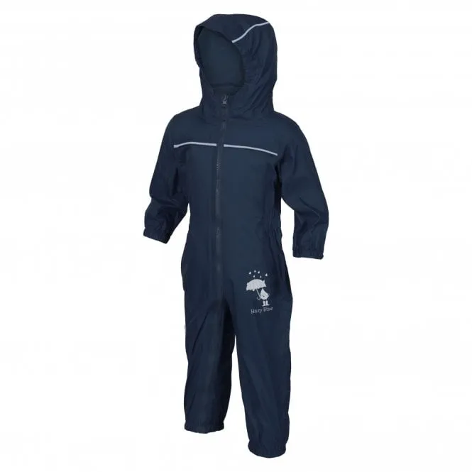 Hazy Blue Rain Drop Waterproof All In One Rain & Puddle Suit