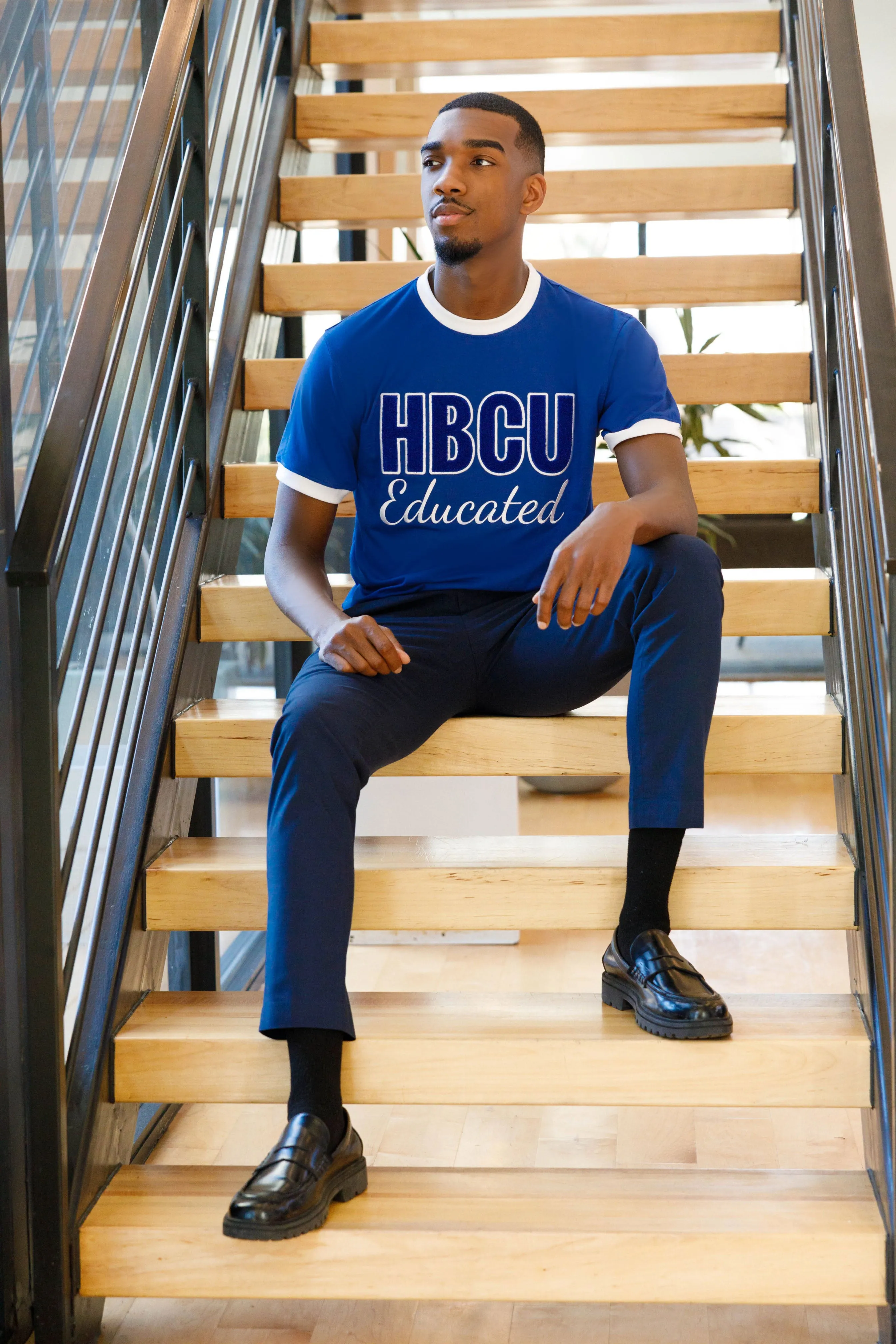 HBCU Men’s Blue/White Chenille Tee