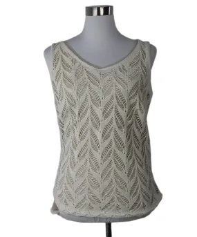 Heart Ivory Crochet Tank Top sz 12