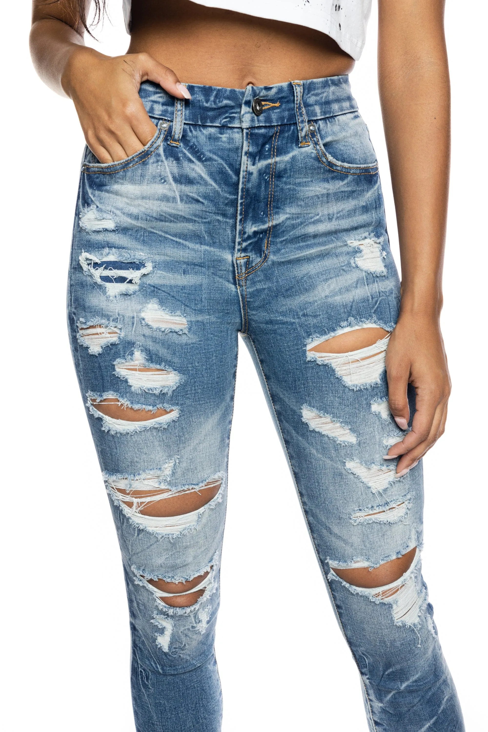 Heavy Ripoff Semi Basic Denim Pants - Lyons Blue