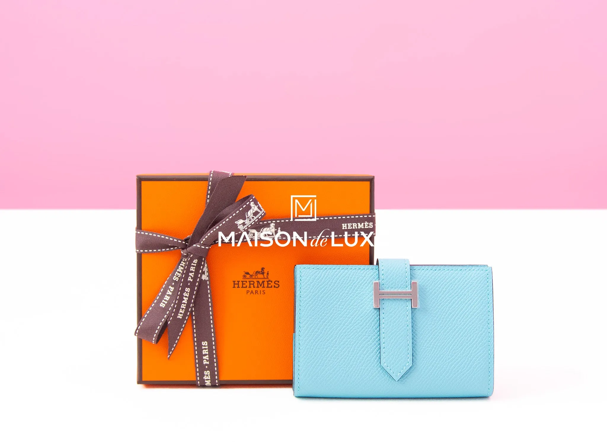 Hermes Blue Atoll Mini Bearn Wallet