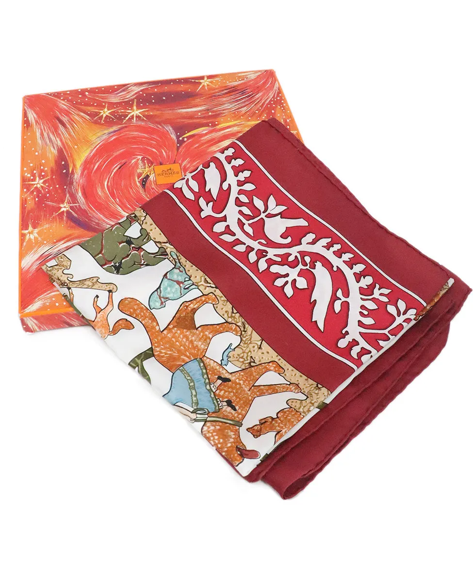 Hermes Early America Silk Scarf