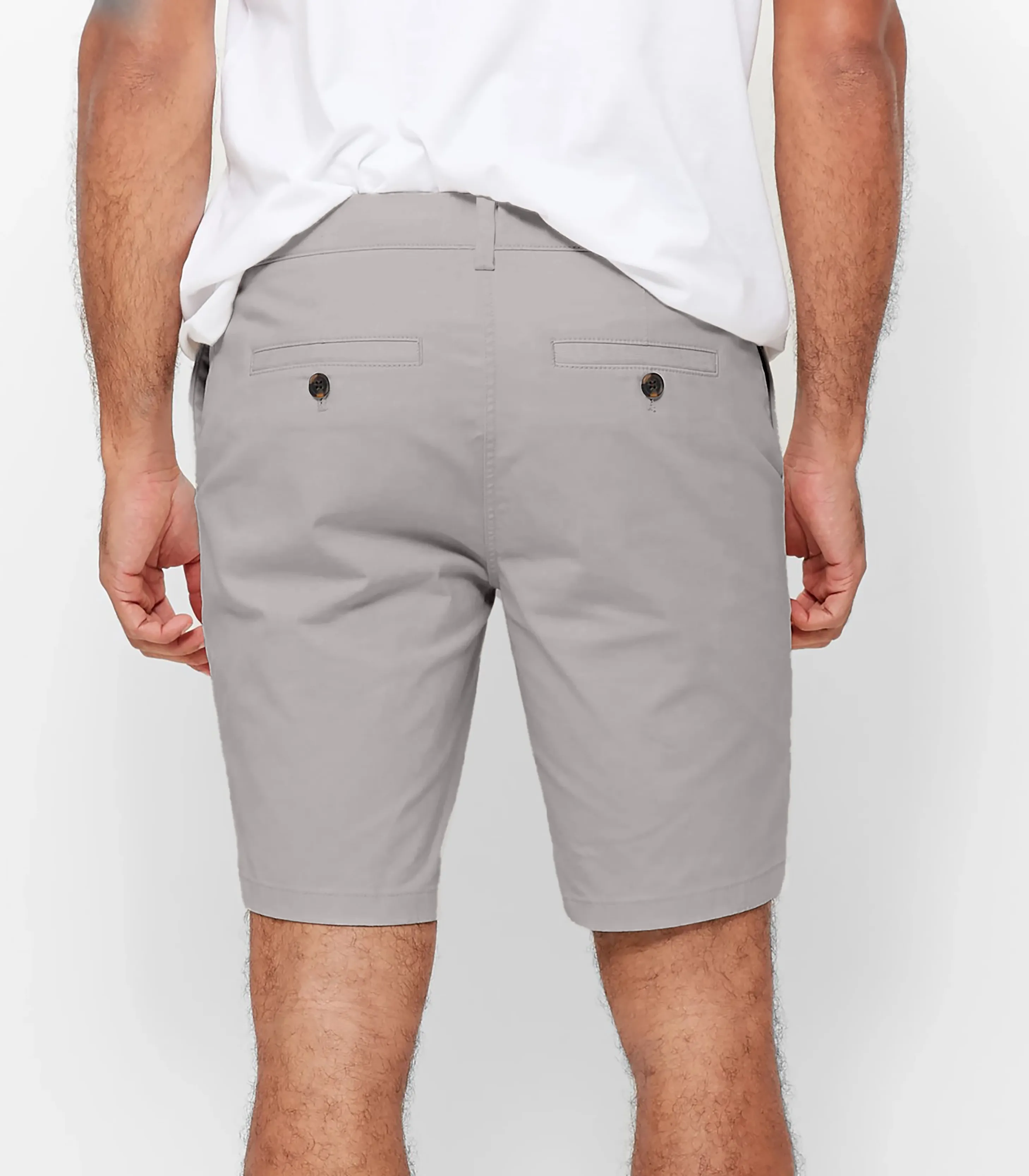 Hugo premium stretch chino short in Silver